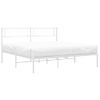 Vidaxl Estructura De Cama De Metal Con Cabecero Blanca 120x200 Cm