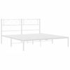 Vidaxl Estructura De Cama De Metal Con Cabecero Blanca 120x200 Cm