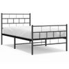 Vidaxl Estructura De Cama Con Cabecero Y Estribo Metal Negro 100x190cm