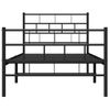 Vidaxl Estructura De Cama Con Cabecero Y Estribo Metal Negro 100x190cm