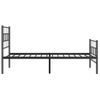 Vidaxl Estructura De Cama Con Cabecero Y Estribo Metal Negro 100x190cm