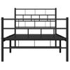 Vidaxl Estructura De Cama Con Cabecero Y Estribo Metal Negro 107x203cm