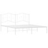 Vidaxl Estructura De Cama Con Cabecero Metal Blanca 160x200 Cm