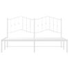 Vidaxl Estructura De Cama Con Cabecero Metal Blanca 160x200 Cm