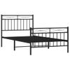 Vidaxl Estructura De Cama Con Cabecero Y Estribo Metal Negro 100x190cm