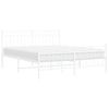 Vidaxl Estructura Cama Metal Con Cabecero Y Estribo Blanco 150x200 Cm