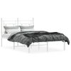 Vidaxl Estructura De Cama De Metal Con Cabecero Blanca 120x190 Cm