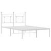 Vidaxl Estructura De Cama De Metal Con Cabecero Blanca 120x190 Cm