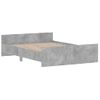 Vidaxl Estructura De Cama Con Cabecero Piecero Gris Hormigón 135x190cm