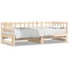 Vidaxl Sofá Cama Extraíble Madera Maciza De Pino 2x(80x200) Cm Marrón