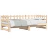 Vidaxl Sofá Cama Extraíble Madera Maciza De Pino 2x(80x200) Cm Marrón