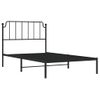 Vidaxl Estructura De Cama Con Cabecero Metal Negro 107x203 Cm