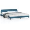 Vidaxl Estructura De Cama Con Cabecero Terciopelo Azul 200x200 Cm