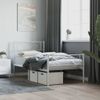 Vidaxl Estructura Cama Metal Con Cabecero Y Pie Cama Blanca 100x200 Cm