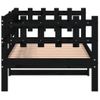 Vidaxl Sofá Cama Madera Maciza De Pino Negro 90x200 Cm