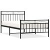 Vidaxl Estructura De Cama Con Cabecero Y Estribo Metal Negro 107x203cm