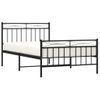 Vidaxl Estructura De Cama Con Cabecero Y Estribo Metal Negro 107x203cm