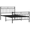 Vidaxl Estructura De Cama Con Cabecero Y Estribo Metal Negro 107x203cm