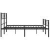 Vidaxl Estructura De Cama Cabecero Y Estribo Metal Negro 140x200 Cm