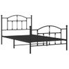 Vidaxl Estructura De Cama Con Cabecero Y Estribo Metal Negro 107x203cm