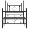 Vidaxl Estructura De Cama Con Cabecero Y Estribo Metal Negro 75x190 Cm