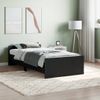 Vidaxl Estructura De Cama Madera Contrachapada Negra 90x200 Cm