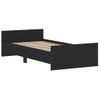 Vidaxl Estructura De Cama Madera Contrachapada Negra 90x200 Cm