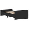 Vidaxl Estructura De Cama Madera Contrachapada Negra 90x200 Cm