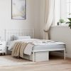 Vidaxl Estructura De Cama De Metal Con Cabecero Blanco 107x203 Cm