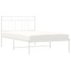 Vidaxl Estructura De Cama De Metal Con Cabecero Blanco 107x203 Cm