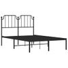 Vidaxl Estructura De Cama Con Cabecero Metal Negro 120x190 Cm