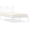 Vidaxl Estructura De Cama De Metal Con Cabecero Blanco 100x190 Cm