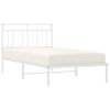 Vidaxl Estructura De Cama De Metal Con Cabecero Blanco 100x190 Cm