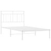 Vidaxl Estructura De Cama De Metal Con Cabecero Blanco 100x190 Cm