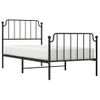 Vidaxl Estructura De Cama Con Cabecero Y Estribo Metal Negro 90x200 Cm