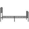 Vidaxl Estructura De Cama Con Cabecero Y Estribo Metal Negro 90x200 Cm