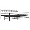 Vidaxl Estructura De Cama Cabecero Y Estribo Metal Negro 200x200 Cm