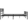 Vidaxl Estructura De Cama Cabecero Y Estribo Metal Negro 183x213 Cm