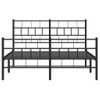 Vidaxl Estructura De Cama Cabecero Y Estribo Metal Negro 140x200 Cm