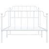 Vidaxl Estructura Cama Metal Con Cabecero Y Pie Cama Blanca 100x200 Cm