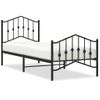 Vidaxl Estructura De Cama Con Cabecero Y Estribo Metal Negro 80x200 Cm