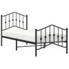 Vidaxl Estructura De Cama Con Cabecero Y Estribo Metal Negro 80x200 Cm