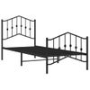 Vidaxl Estructura De Cama Con Cabecero Y Estribo Metal Negro 80x200 Cm