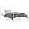 Vidaxl Estructura Cama Metal Con Cabecero Y Pie Cama Blanca 107x203 Cm