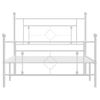 Vidaxl Estructura Cama Metal Con Cabecero Y Pie Cama Blanca 107x203 Cm