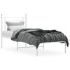 Vidaxl Estructura De Cama De Metal Con Cabecero Blanco 80x200 Cm