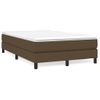 Vidaxl Cama Box Spring Con Colchón Tela Marrón Oscuro 120x190 Cm