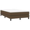 Vidaxl Cama Box Spring Con Colchón Tela Marrón Oscuro 120x190 Cm