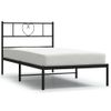 Vidaxl Estructura De Cama Con Cabecero Metal Negro 75x190 Cm