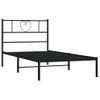 Vidaxl Estructura De Cama Con Cabecero Metal Negro 75x190 Cm